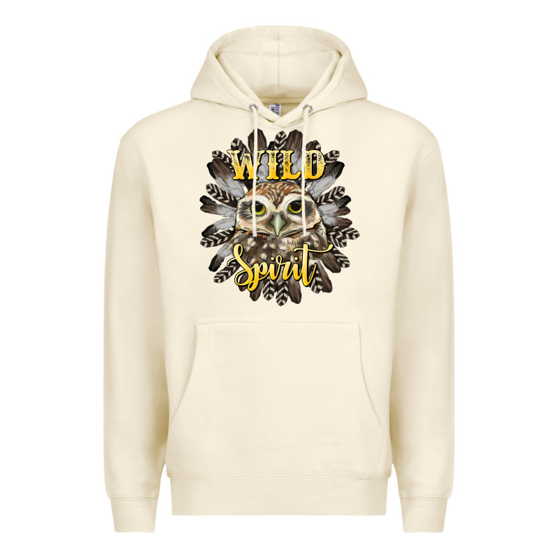 Wild Spirit Owl Premium Hoodie by BarkalooDesign | Teevron
