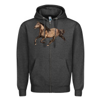 Charcoal Heather Missouri Fox Trotter horse Zipper Hoodie - LillyAllenDesigns