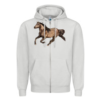 Dove Grey Missouri Fox Trotter horse Zipper Hoodie - LillyAllenDesigns