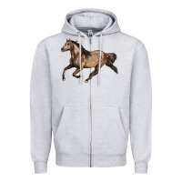 Heather Grey Missouri Fox Trotter horse Zipper Hoodie - LillyAllenDesigns