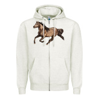 Oatmeal Heather Missouri Fox Trotter horse Zipper Hoodie - LillyAllenDesigns