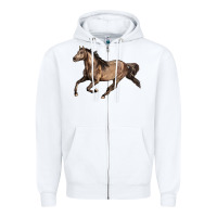 White Missouri Fox Trotter horse Zipper Hoodie - LillyAllenDesigns