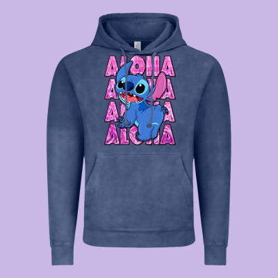 Aloha Stitch Vintage Hoodie Designed By Zillion Design Studio