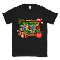 Black christmas teacher and coffe cup with board Classic Tee - AdoDesignShop