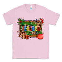 Christmas Teacher And Coffe Cup With Board Classic Tee | Teevron