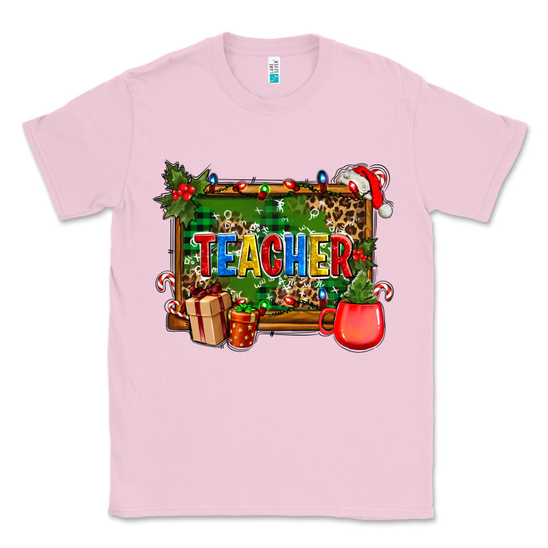 Christmas Teacher And Coffe Cup With Board Classic Tee by AdoDesignShop | Teevron