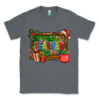 Charcoal Heather christmas teacher and coffe cup with board Classic Tee - AdoDesignShop