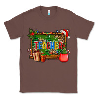 Chestnut christmas teacher and coffe cup with board Classic Tee - AdoDesignShop