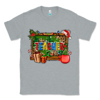 Heather Grey christmas teacher and coffe cup with board Classic Tee - AdoDesignShop