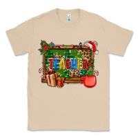 Mushroom christmas teacher and coffe cup with board Classic Tee - AdoDesignShop