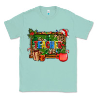 Seafoam christmas teacher and coffe cup with board Classic Tee - AdoDesignShop