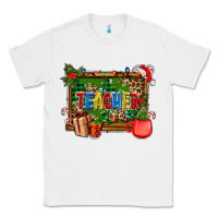 White christmas teacher and coffe cup with board Classic Tee - AdoDesignShop