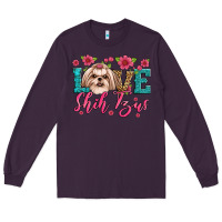 Plum love shih tzus Long Sleeve Tee - Artiststas