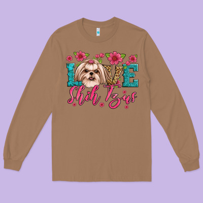 Love Shih Tzus Long Sleeve Tee Designed By Artiststas
