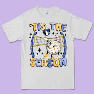 Tis The Season Volleyball Premium Tee Designed By Maliassmallbusiness