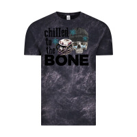 Cloud Black Chilled to the bone skull winter Vintage Tee - FaDigitalArtStudio