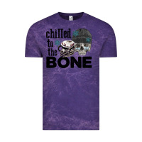 Cloud Purple Chilled to the bone skull winter Vintage Tee - FaDigitalArtStudio