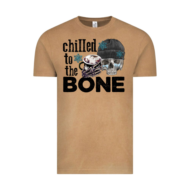 Chilled To The Bone Skull Winter Vintage Tee by FaDigitalArtStudio | Teevron