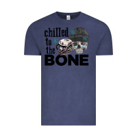 Vintage Denim Chilled to the bone skull winter Vintage Tee - FaDigitalArtStudio