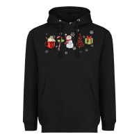 Black Cartoon Christmas Characters Heavyweight Hoodie - MaliasSmallBusiness
