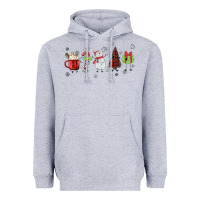 Heather Grey Cartoon Christmas Characters Heavyweight Hoodie - MaliasSmallBusiness