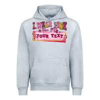 Heather Grey i wear pink for my custom Urban Hoodie - texasbilliewilder
