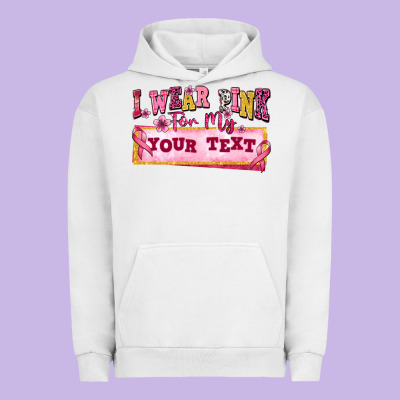I Wear Pink For My Custom Urban Hoodie Designed By Texasbilliewilder
