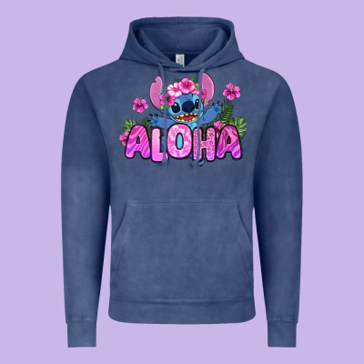 Aloha Summer Stitch Vintage Hoodie Designed By Zillion Design Studio