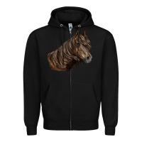 Black missouri horse Zipper Hoodie - LillyAllenDesigns