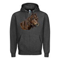 Charcoal Heather missouri horse Zipper Hoodie - LillyAllenDesigns