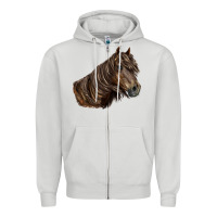 Dove Grey missouri horse Zipper Hoodie - LillyAllenDesigns