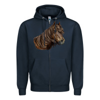 Navy missouri horse Zipper Hoodie - LillyAllenDesigns