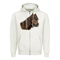 Oatmeal Heather missouri horse Zipper Hoodie - LillyAllenDesigns