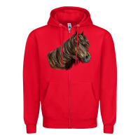 Red missouri horse Zipper Hoodie - LillyAllenDesigns