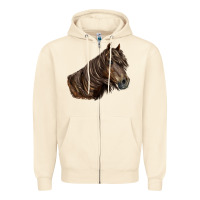 Sandshell missouri horse Zipper Hoodie - LillyAllenDesigns