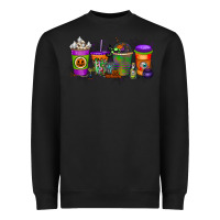 Black Halloween Coffee Drink Heavyweight Sweatshirt - RacoonDesign