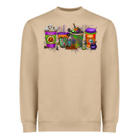 Mushroom Halloween Coffee Drink Heavyweight Sweatshirt - RacoonDesign