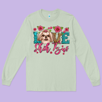 Love Shih Tzus Long Sleeve Tee Designed By Artiststas