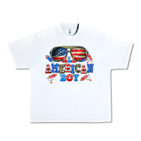 White all american boy Urban Heavy Tee - AdoDesignShop