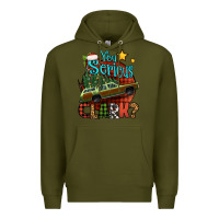 Army Green you serious clark with christmas car Premium Hoodie - Jasminsmagicworld