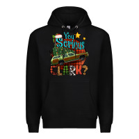 Black you serious clark with christmas car Premium Hoodie - Jasminsmagicworld