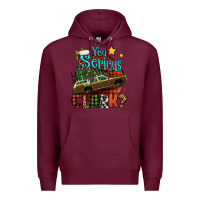 Burgundy you serious clark with christmas car Premium Hoodie - Jasminsmagicworld