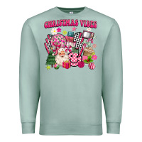 Seafoam retro pink christmas vibes Premium Sweatshirt - MaliasSmallBusiness
