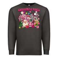 Smoke retro pink christmas vibes Premium Sweatshirt - MaliasSmallBusiness