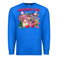 True Royal retro pink christmas vibes Premium Sweatshirt - MaliasSmallBusiness