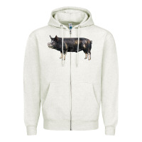 Berkshire Pig Zipper Hoodie | Teevron