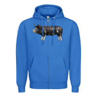True Royal berkshire pig Zipper Hoodie - LillyAllenDesigns