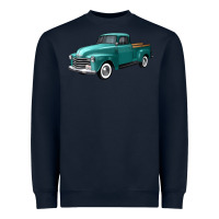 Navy western truck left 34 view Heavyweight Sweatshirt - FaDigitalArtStudio