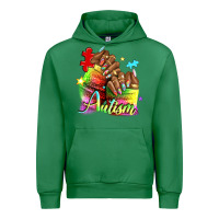 Emerald Black woman Autism nails Urban Hoodie - NancyCooperArtShop