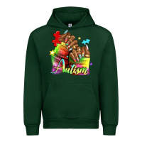 Forest Green Black woman Autism nails Urban Hoodie - NancyCooperArtShop